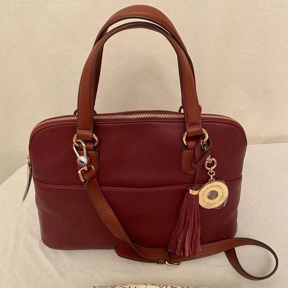 ISAAC MIZRAHI NEW Handbag With Tassels Key Fob - Picture 5 of 7